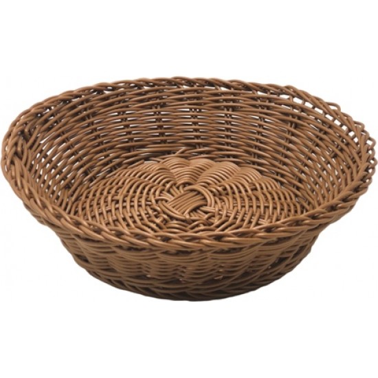 ΨΩΜΙΕΡΑ ΣΤΡΟΓΓΥΛΗ RATTAN ΜΕΛΙ Φ22Χ8cm