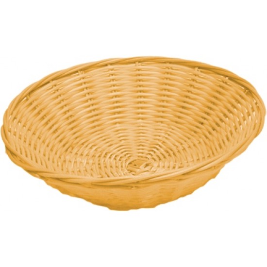 ΨΩΜΙΕΡΑ ΣΤΡΟΓΓΥΛΗ RATTAN ΜΠΕΖ Φ23Χ7cm